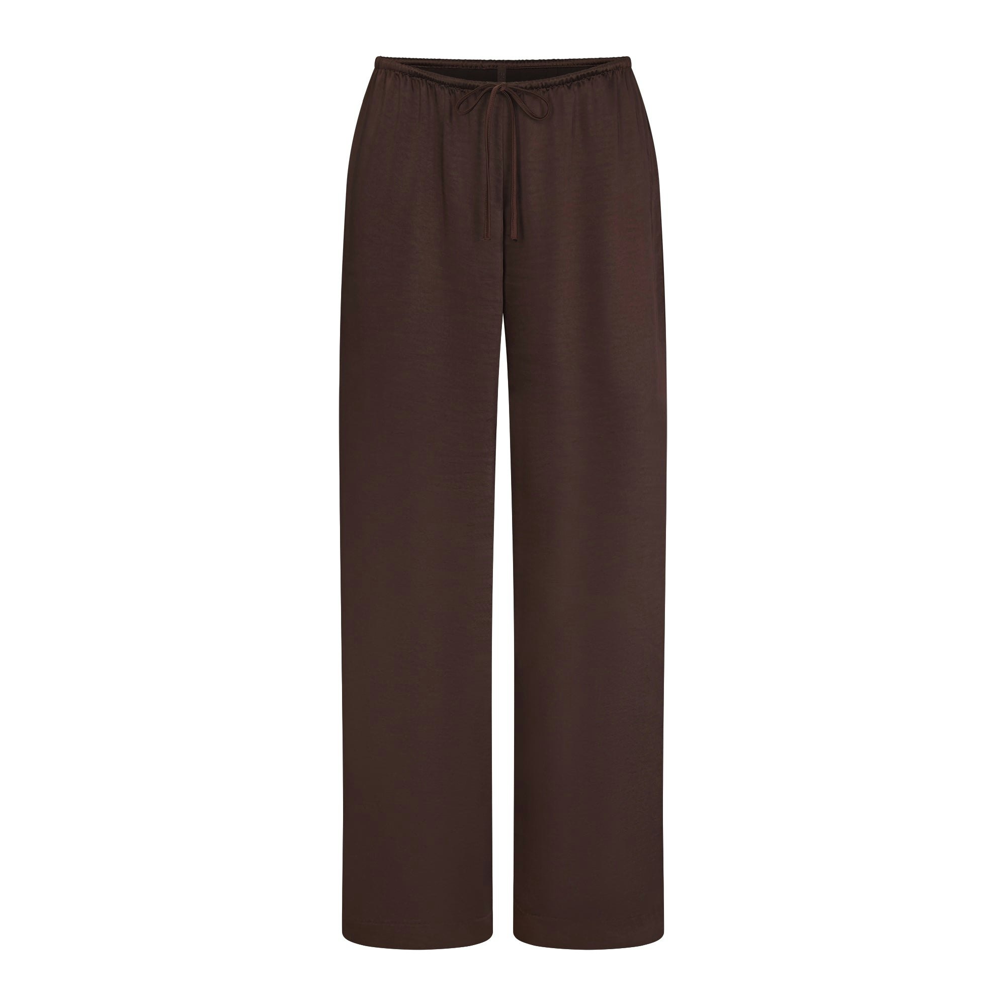 LIGHTWEIGHT SATIN STRAIGHT LEG PANT - ESPRESSO - image 11