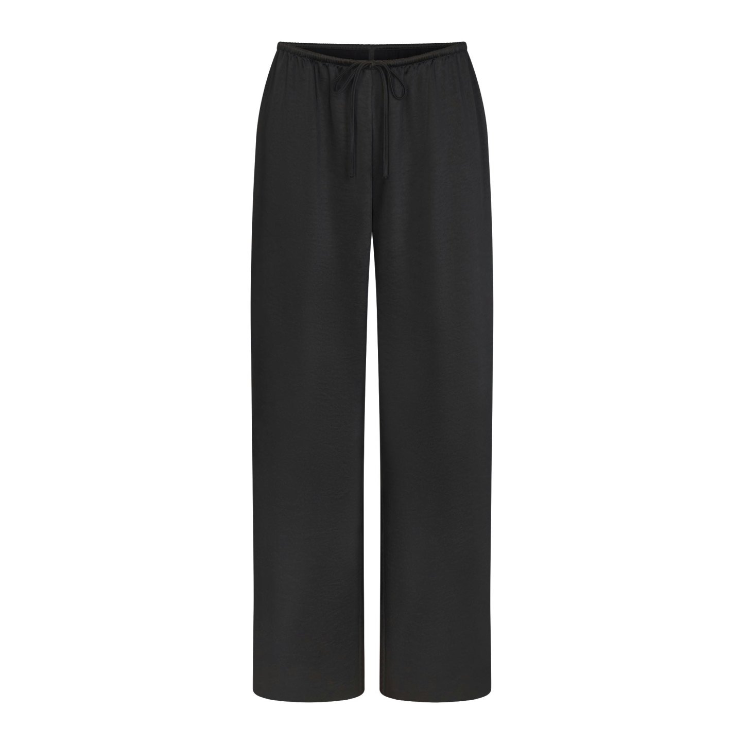 LIGHTWEIGHT SATIN STRAIGHT LEG PANT - OBSIDIAN - image 5