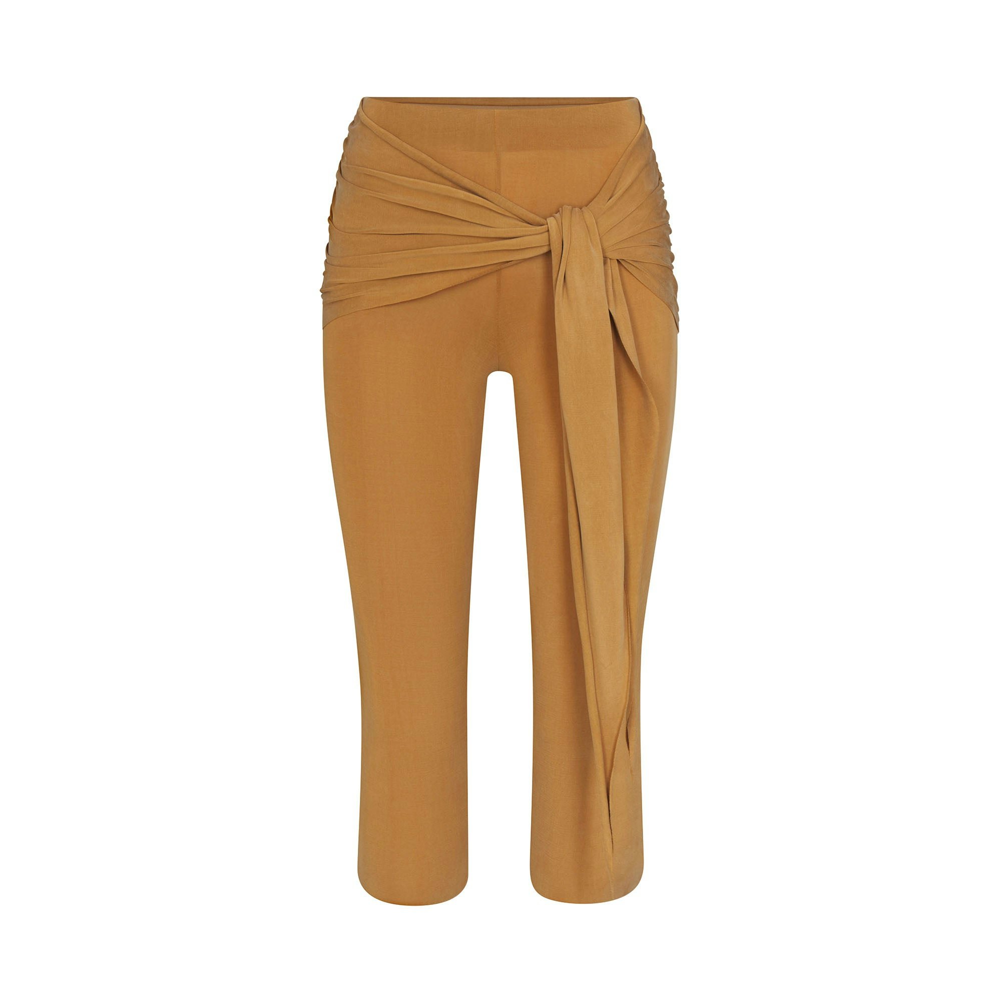 CUPRO JERSEY WRAP CAPRI - ALMOND - image 12