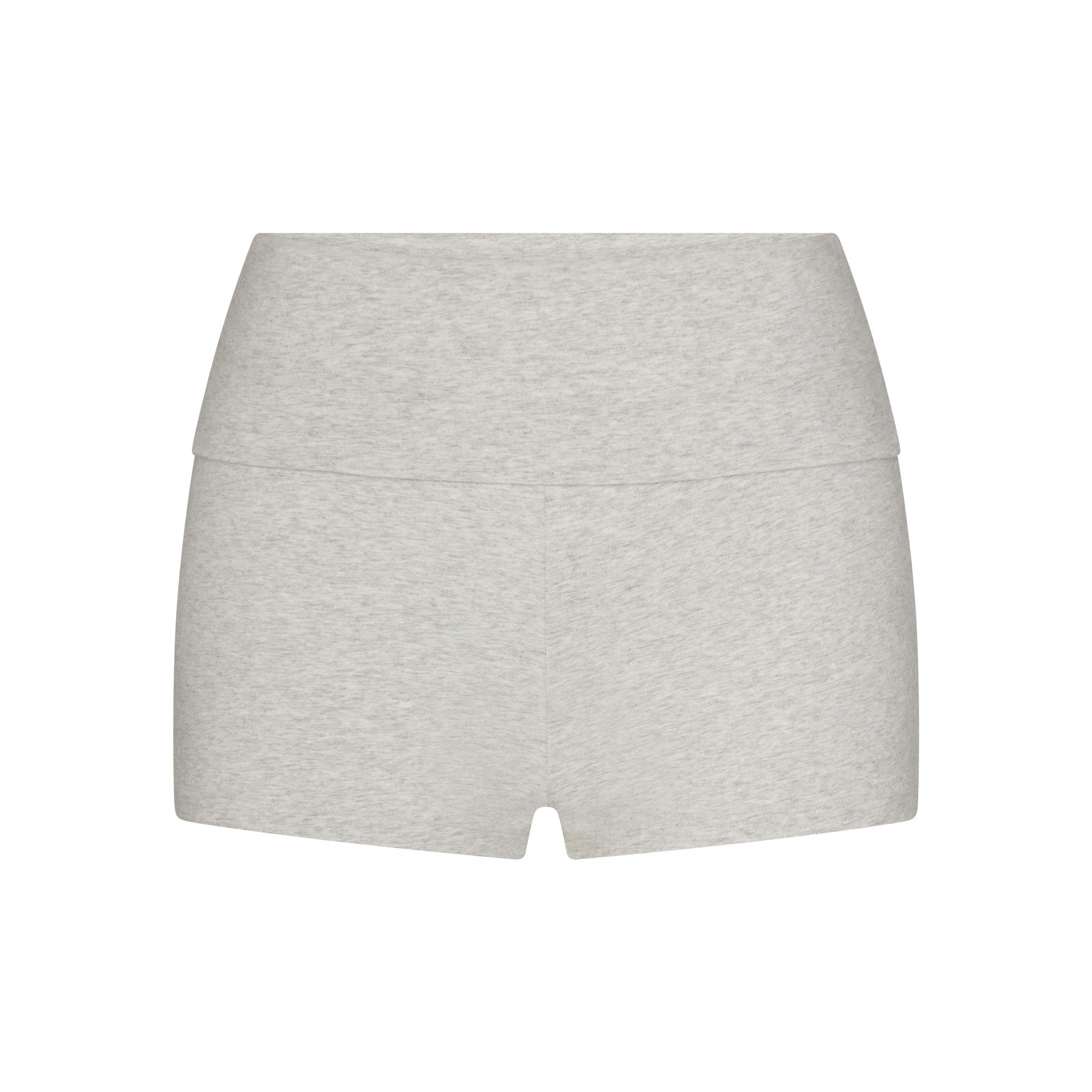 COTTON JERSEY FOLDOVER SHORT - LIGHT HEATHER GREY - image 10