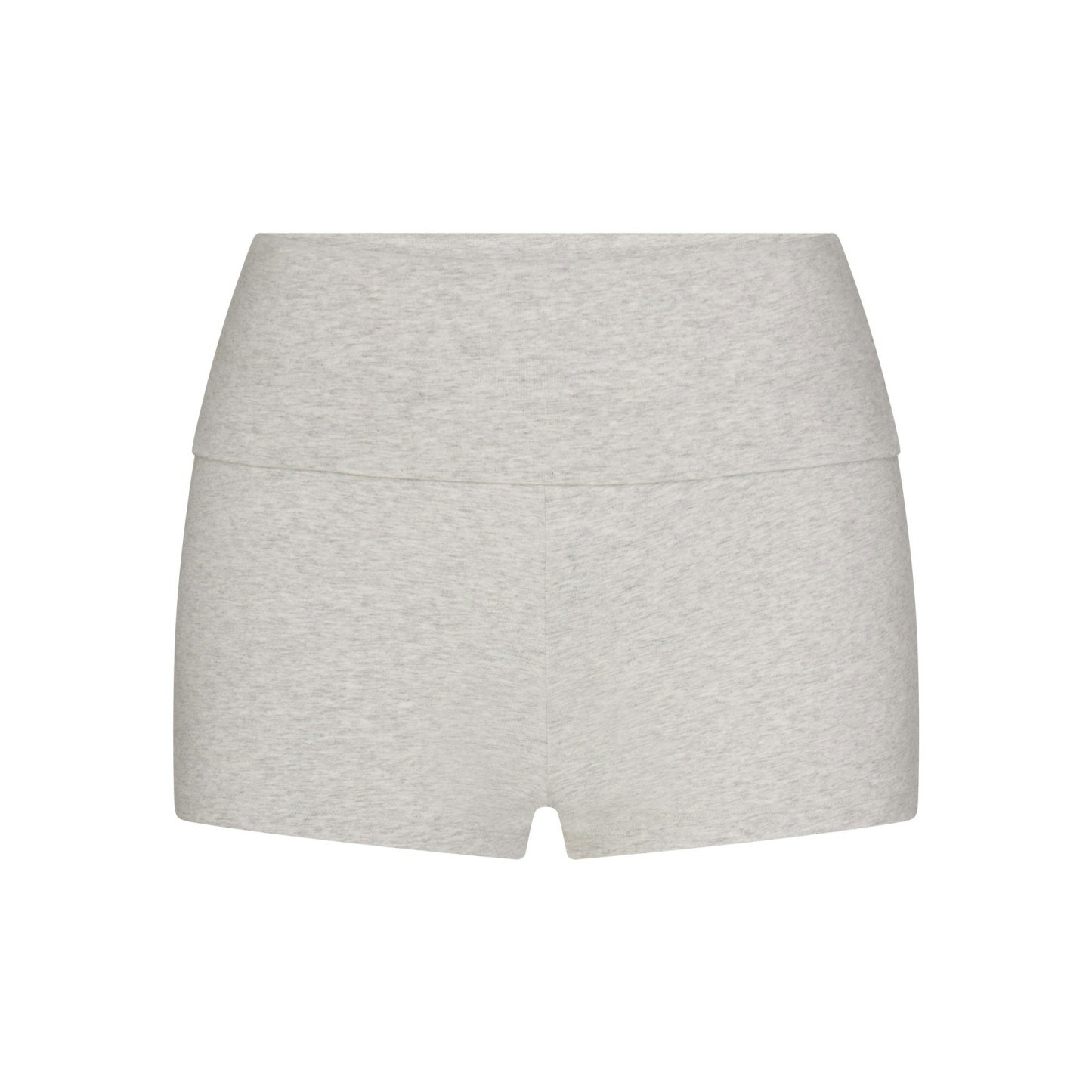 COTTON JERSEY FOLDOVER SHORT - LIGHT HEATHER GREY - image 10