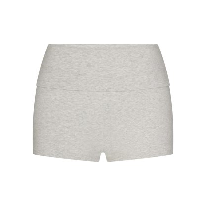 COTTON JERSEY FOLDOVER SHORT - LIGHT HEATHER GREY - image 10