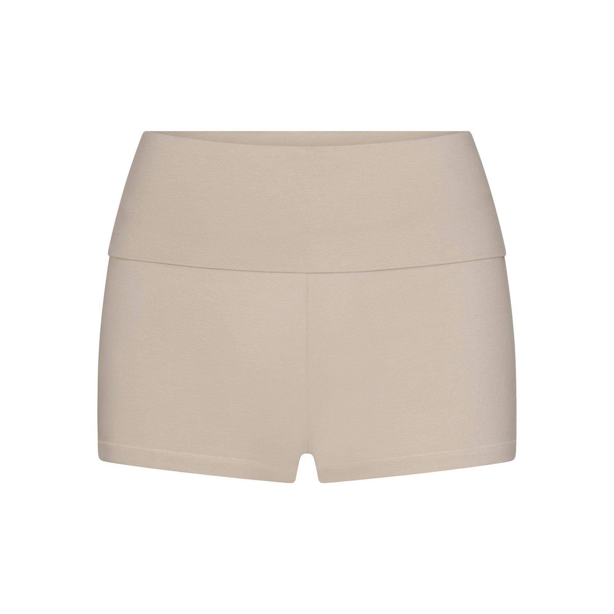 COTTON JERSEY FOLDOVER SHORT - STONE - image 15