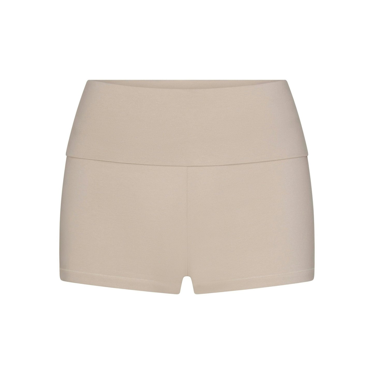 COTTON JERSEY FOLDOVER SHORT - STONE - image 15