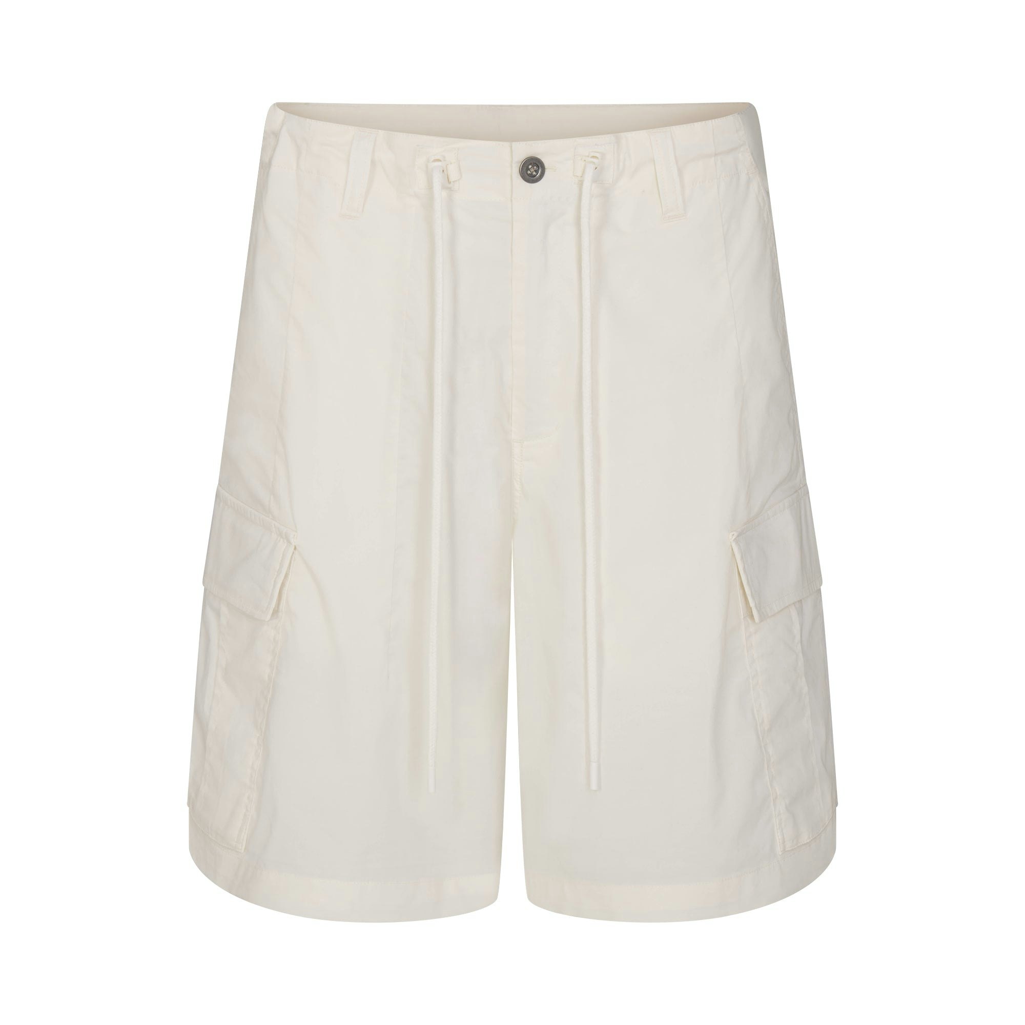 WOVEN COTTON OVERSIZED CARGO SHORT - EGRET - image 14