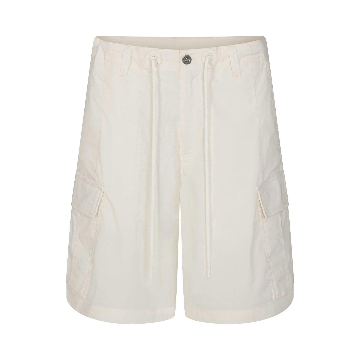 WOVEN COTTON OVERSIZED CARGO SHORT - EGRET - image 14