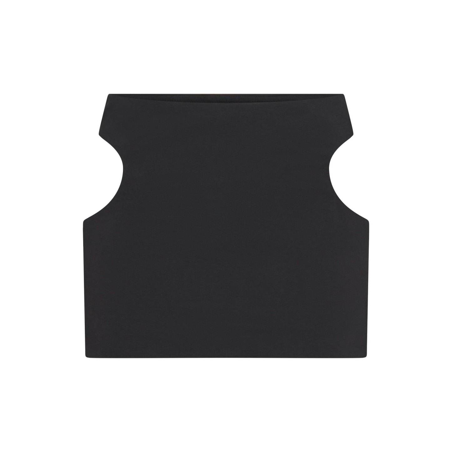 COTTON JERSEY CUT OUT MINI SKIRT - SOOT - image 14