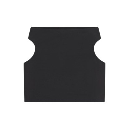 COTTON JERSEY CUT OUT MINI SKIRT - SOOT - image 14