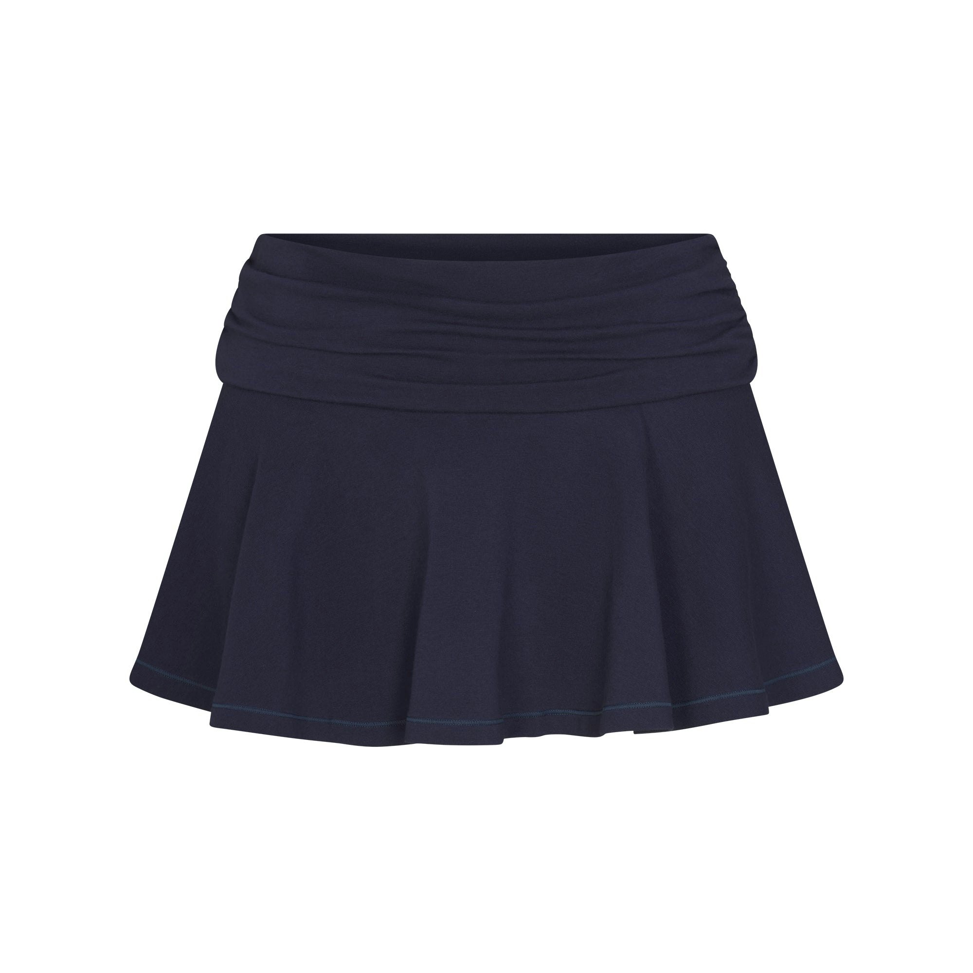 COTTON JERSEY FOLDOVER MINI SKORT - NAVY - image 25