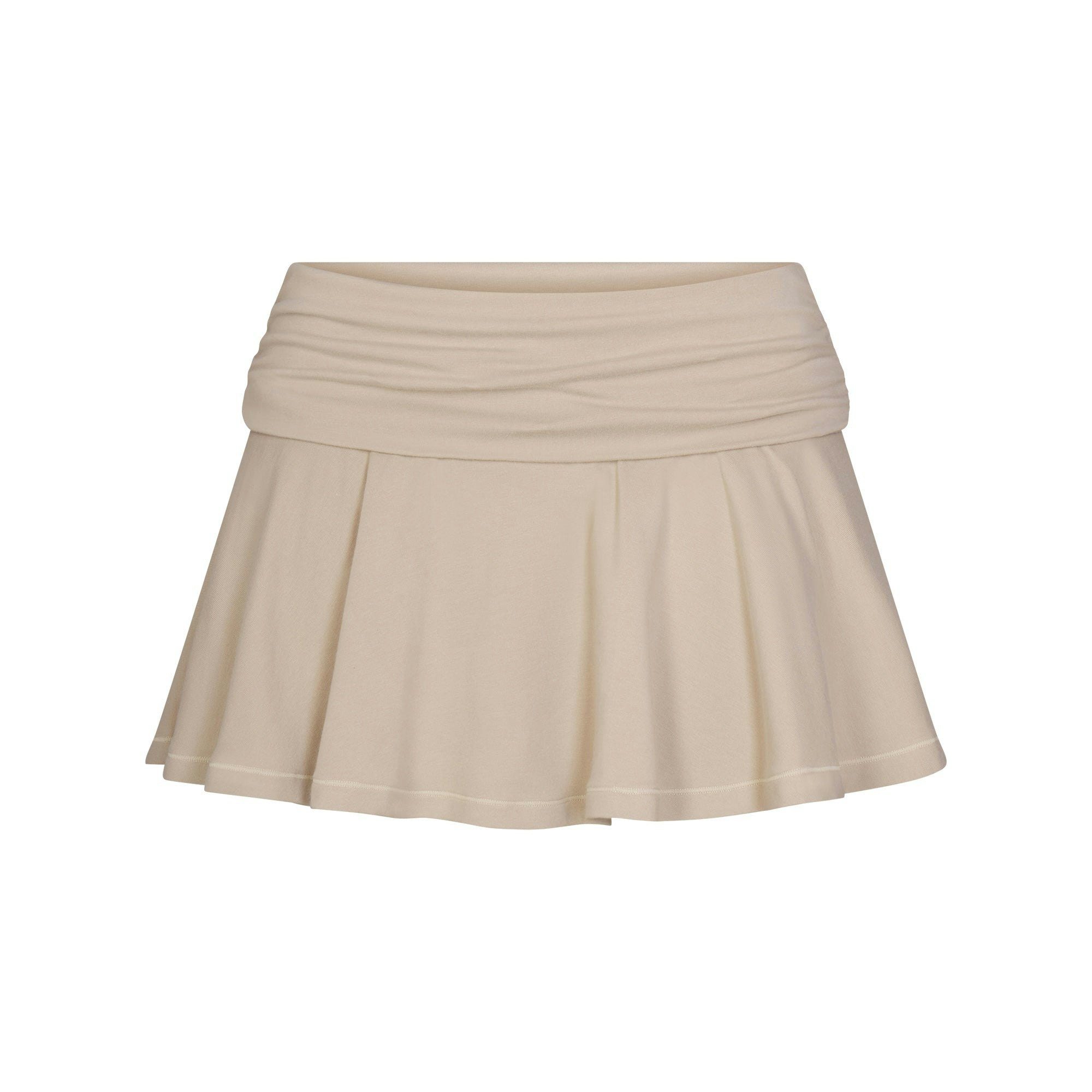 COTTON JERSEY FOLDOVER MINI SKORT - STONE - image 20