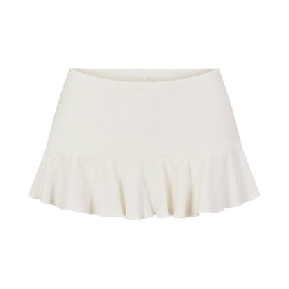 HEAVY POINTELLE MINI SKORT - MARBLE - image 5