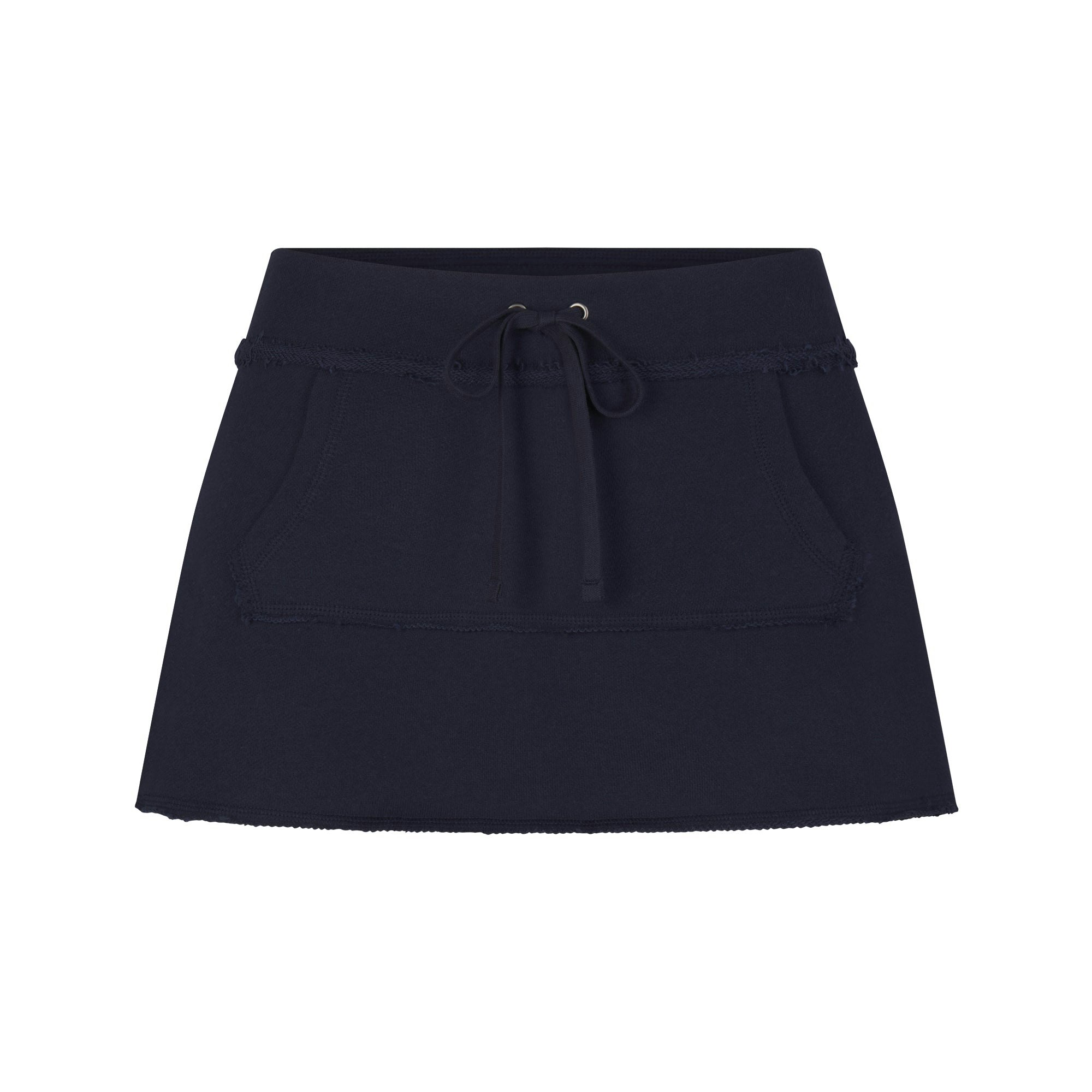 DRAPEY FRENCH TERRY MINI SKIRT - NAVY - image 6