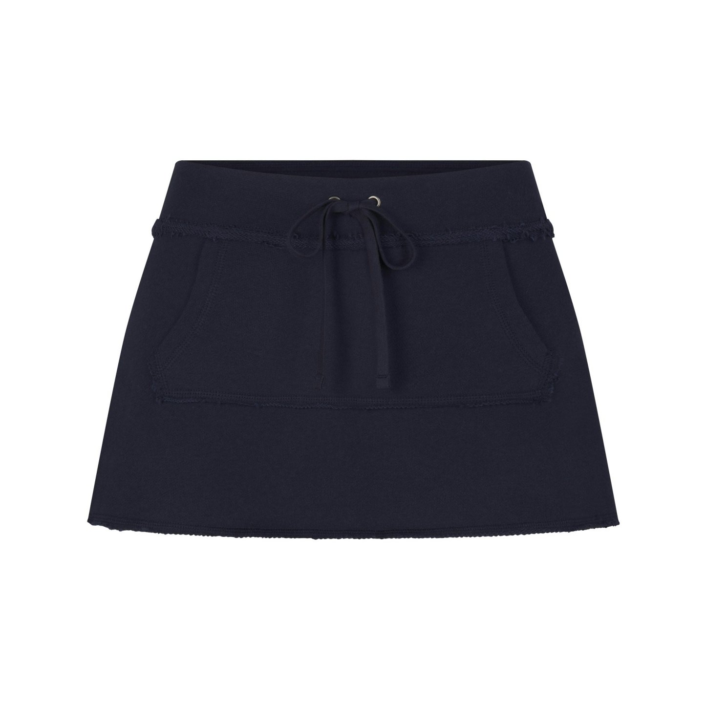 DRAPEY FRENCH TERRY MINI SKIRT - NAVY - image 6