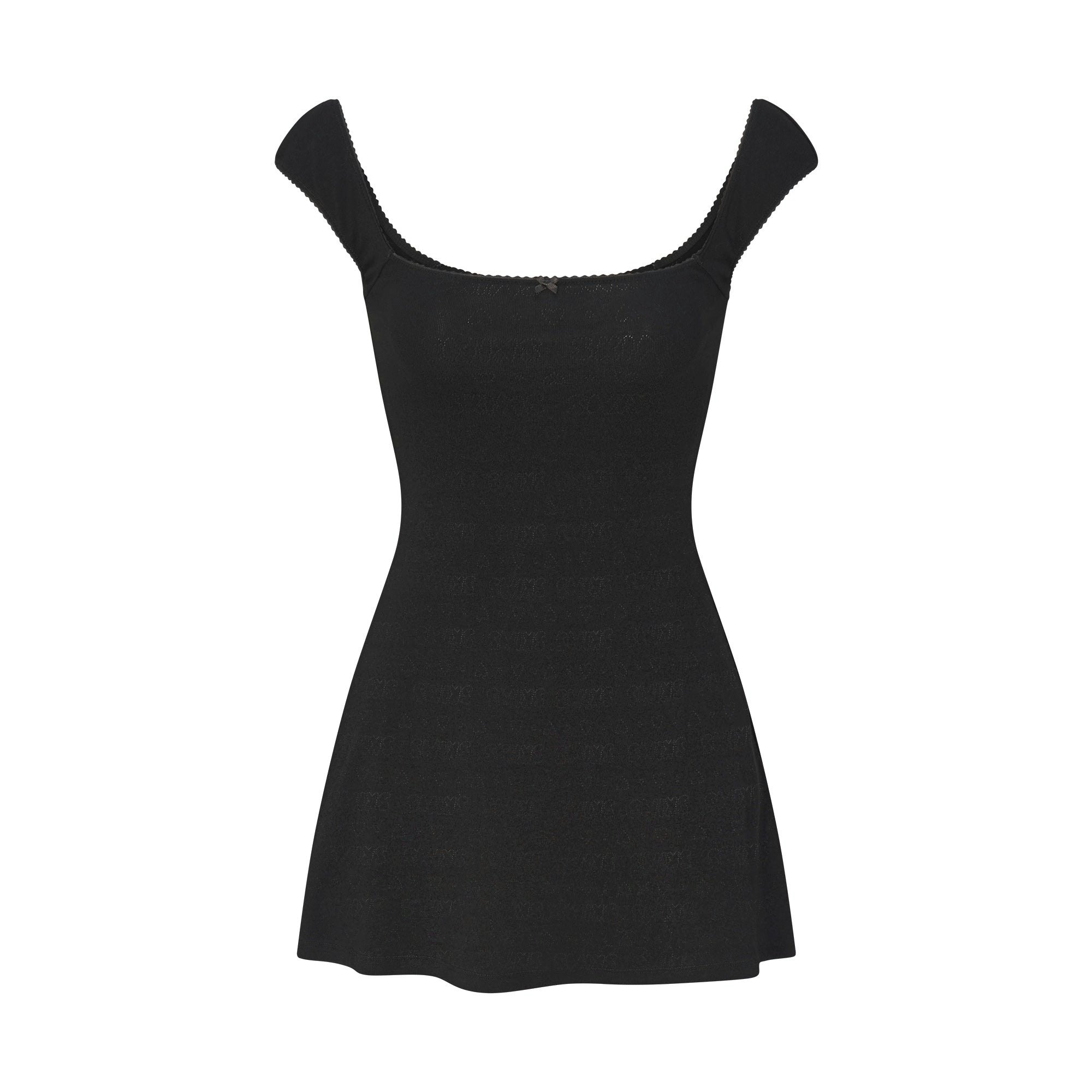 LOGO POINTELLE MINI DRESS - SOOT - image 6