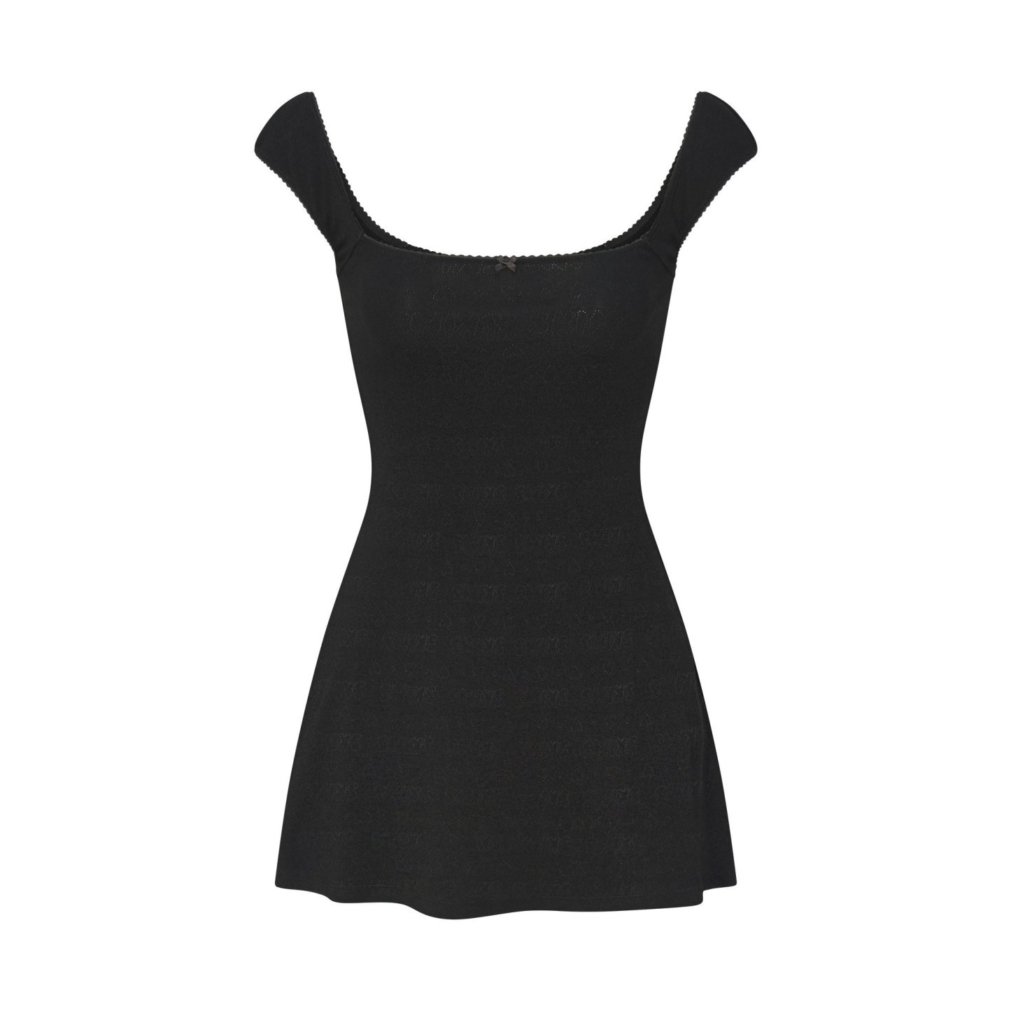 LOGO POINTELLE MINI DRESS - SOOT - image 6