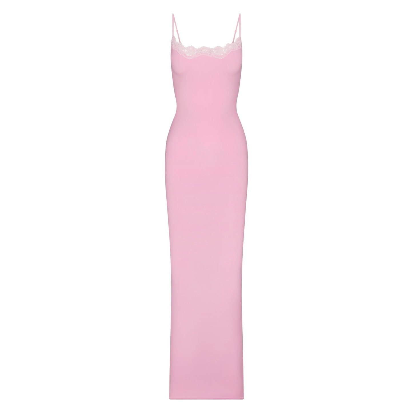 FITS EVERYBODY LACE LONG SLIP DRESS - BUBBLE GUM TONAL - image 12