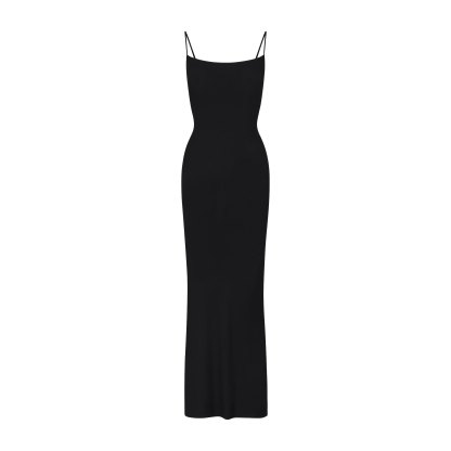 SOFT LOUNGE PETITE LONG SLIP DRESS - ONYX - image 5