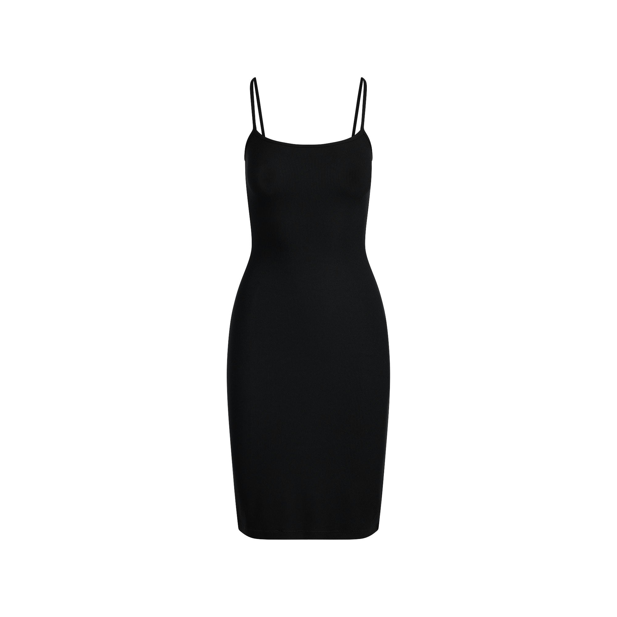 SOFT LOUNGE MIDI SLIP DRESS - ONYX - image 5