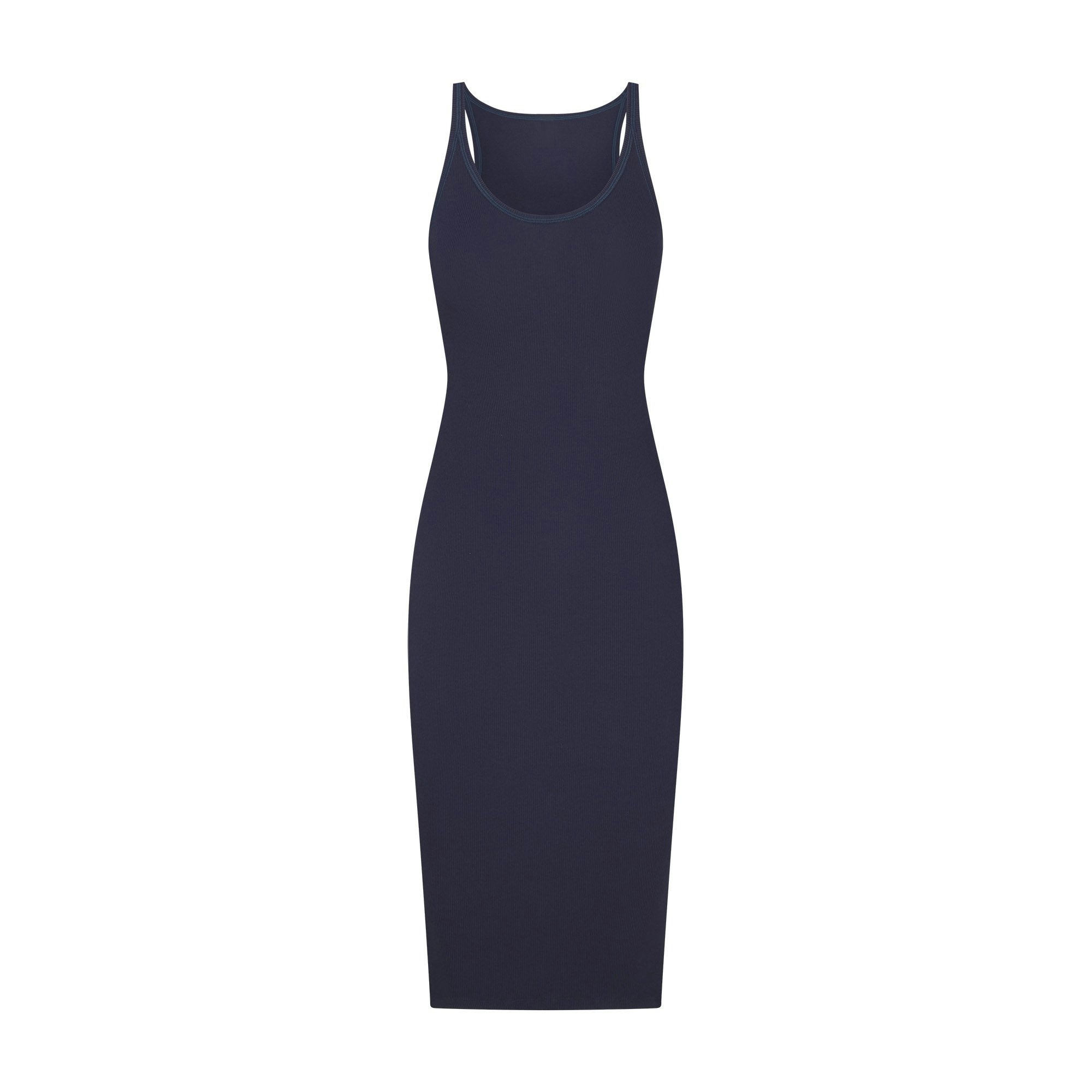 COTTON RIB TANK MIDI DRESS - NAVY - image 12
