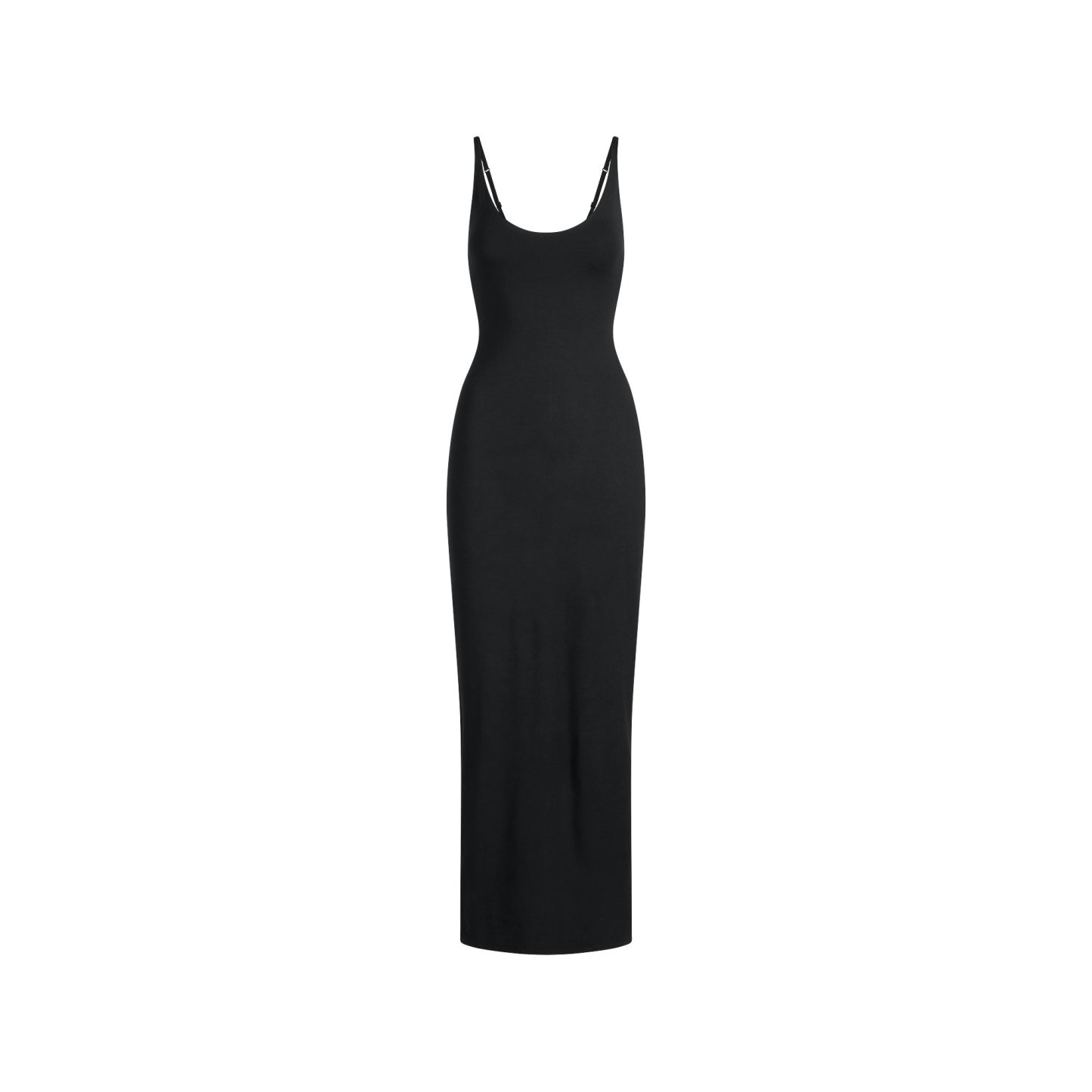 SMOOTH LAYERS SCOOP NECK LONG DRESS - OBSIDIAN - image 6