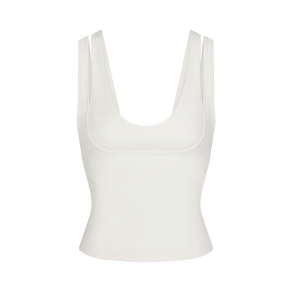 NikeSKIMS MATTE DOUBLE STRAP SCOOP TANK - IVORY - image 2