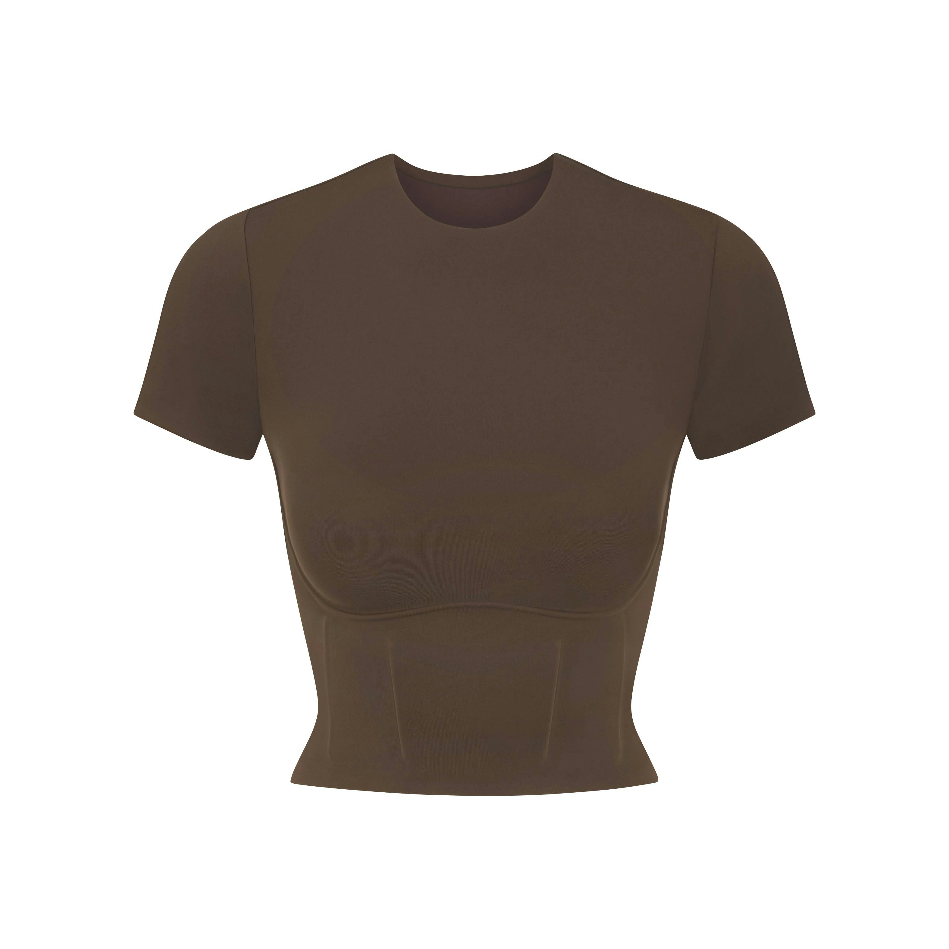 NikeSKIMS MATTE CROPPED CORSET TEE - DARK SEPIA - image 17