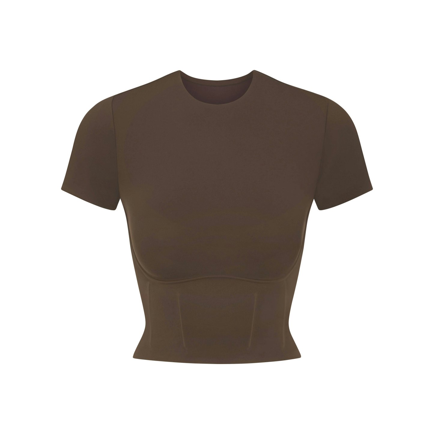 NikeSKIMS MATTE CROPPED CORSET TEE - DARK SEPIA - image 17