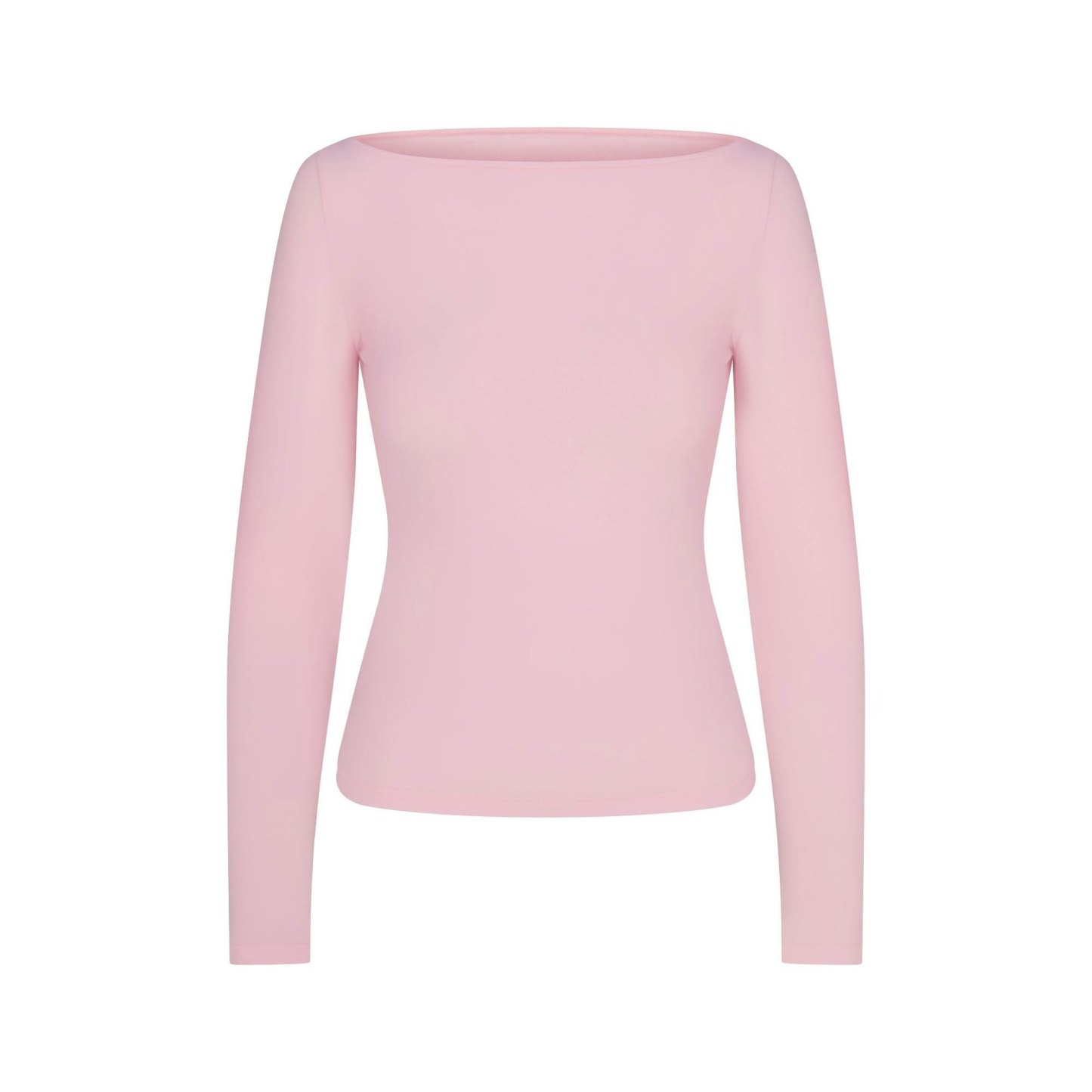 COTTON JERSEY LONG SLEEVE BOATNECK TOP - CHERRY BLOSSOM - image 5