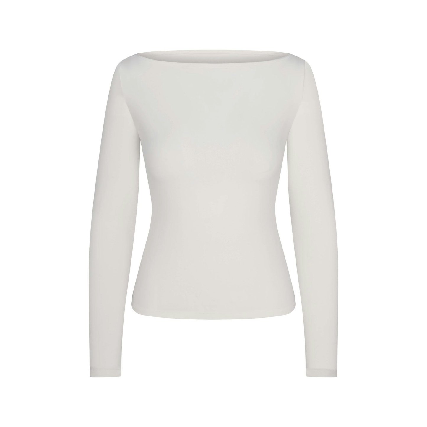 COTTON JERSEY LONG SLEEVE BOATNECK TOP - MARBLE - image 13
