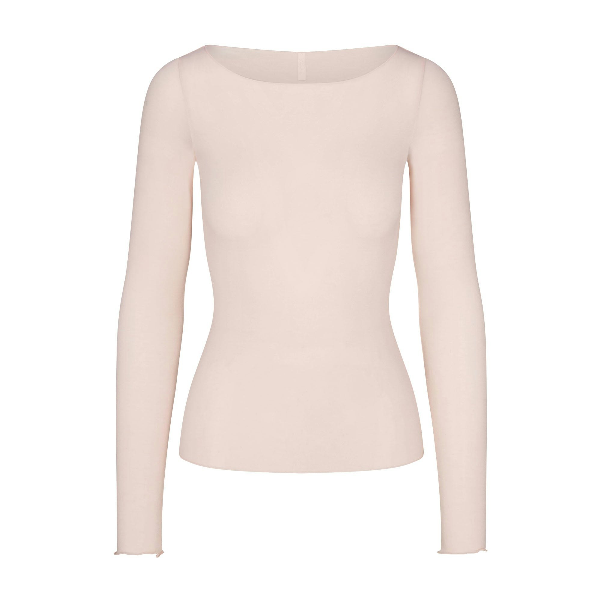 SHEER MODAL LONG SLEEVE BOATNECK TOP - PRIMROSE - image 22