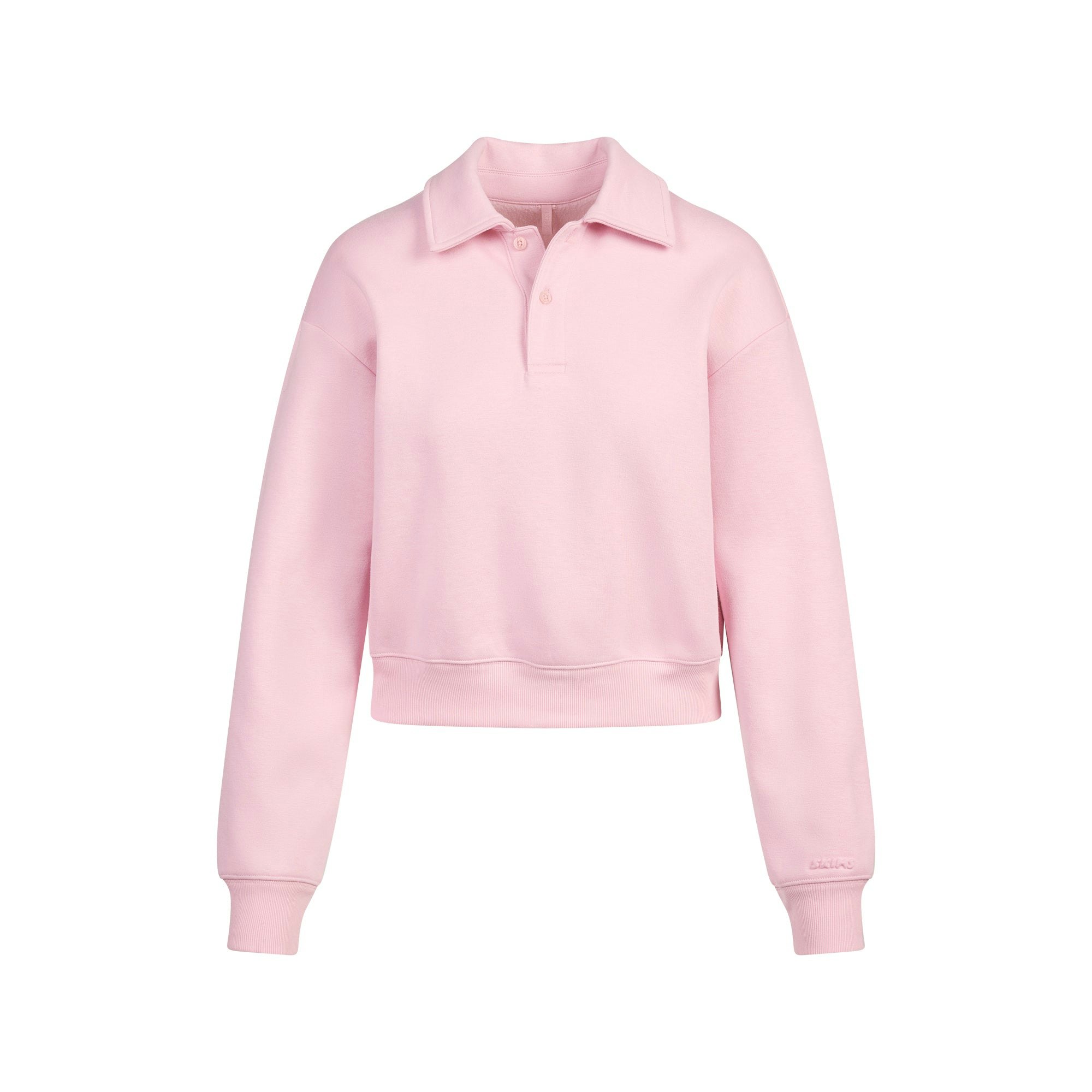 COTTON FLEECE POLO SWEATSHIRT - HALITE - image 5