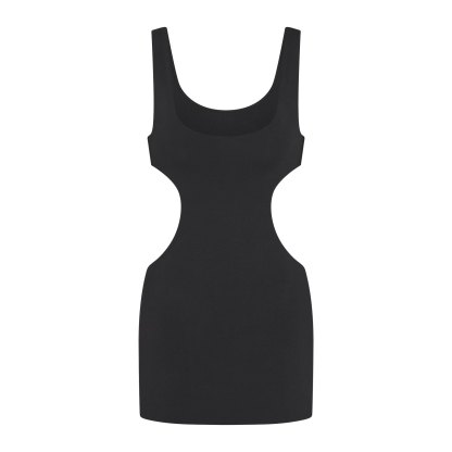 COTTON JERSEY CUT OUT MINI DRESS - SOOT - image 15