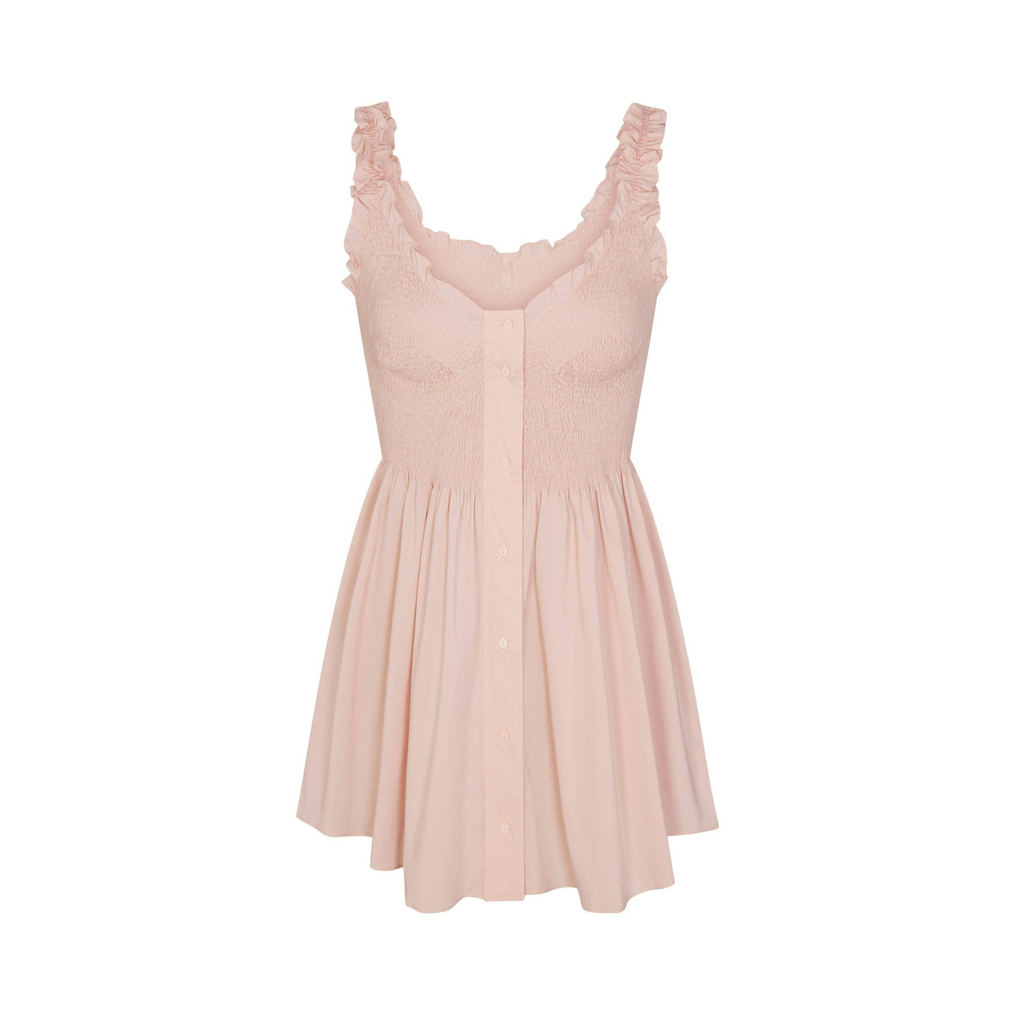POPLIN APPAREL MINI SMOCKED DRESS - DUSTY PINK - image 18