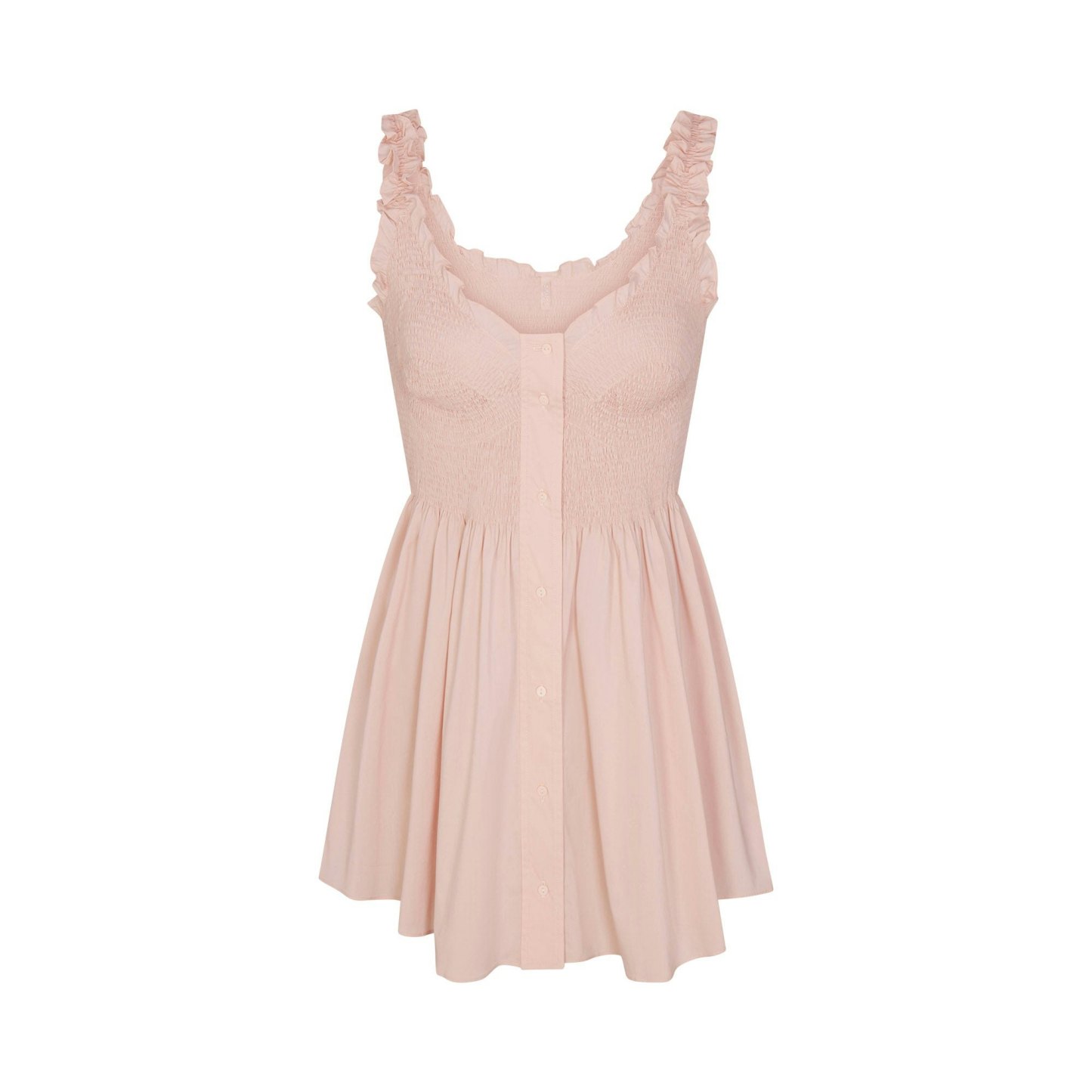 POPLIN APPAREL MINI SMOCKED DRESS - DUSTY PINK - image 18