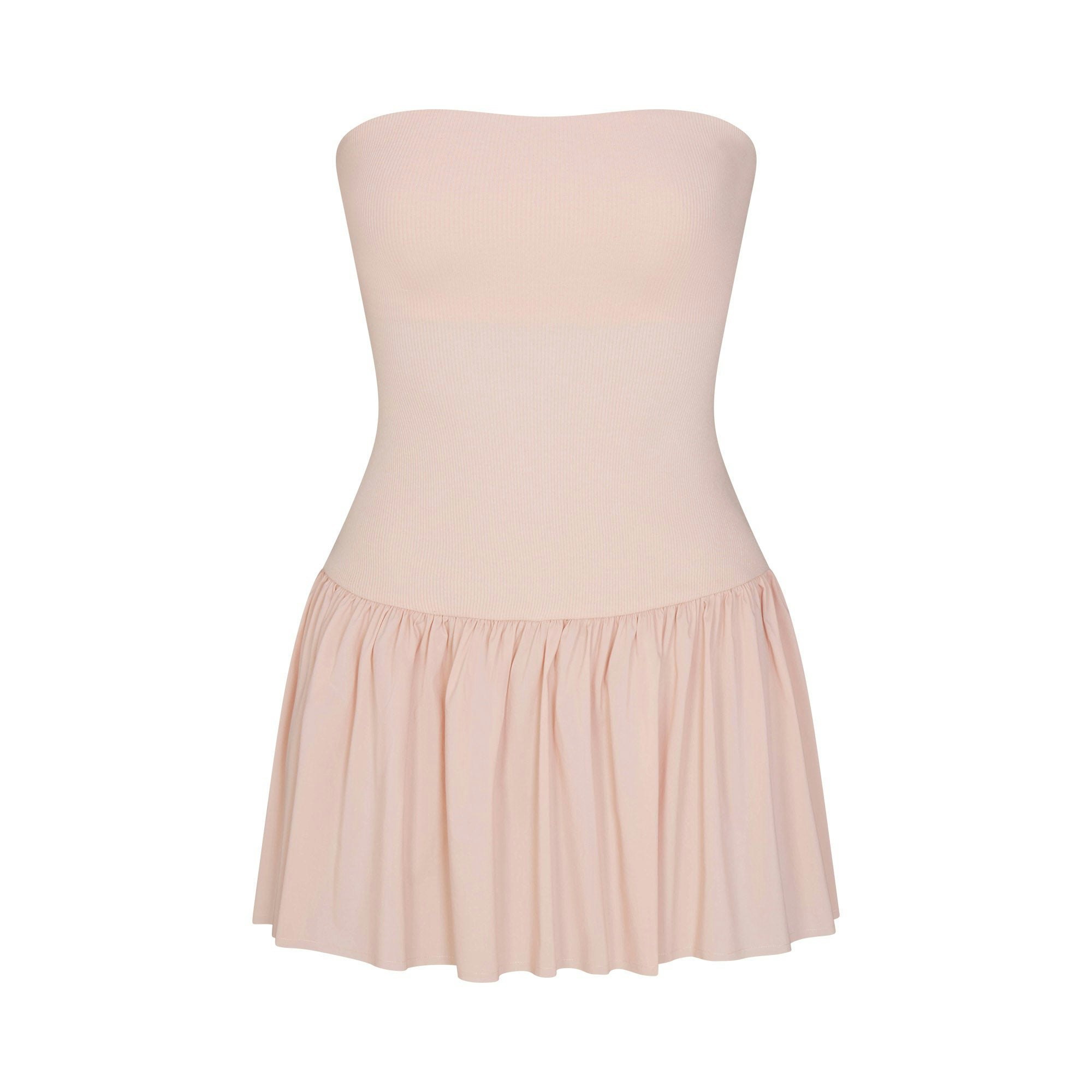 POPLIN APPAREL MINI TUBE DRESS - DUSTY PINK - image 15