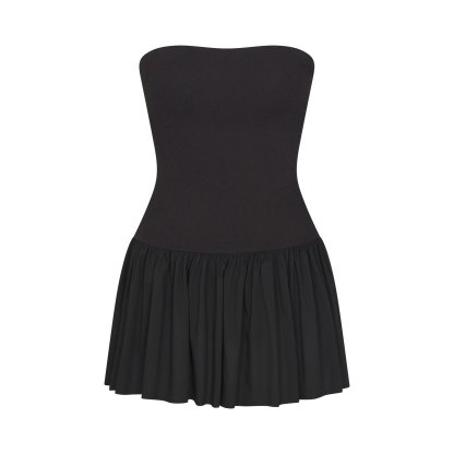 POPLIN APPAREL MINI TUBE DRESS - ONYX - image 10