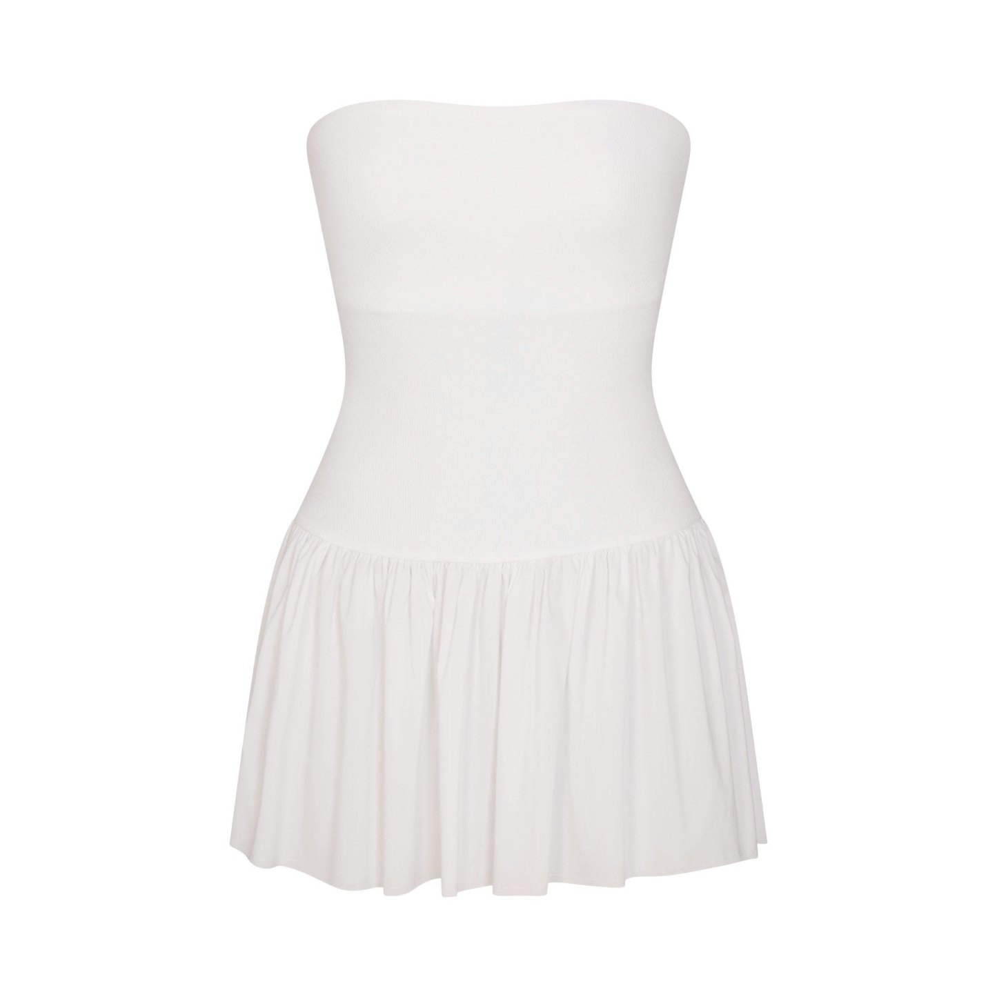 POPLIN APPAREL MINI TUBE DRESS - SNOW - image 5