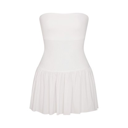 POPLIN APPAREL MINI TUBE DRESS - SNOW - image 5