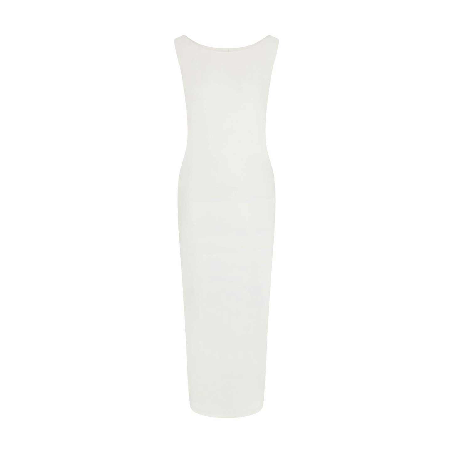 SMOOTH LAYERS CUT OUT LONG DRESS - EGRET - image 18