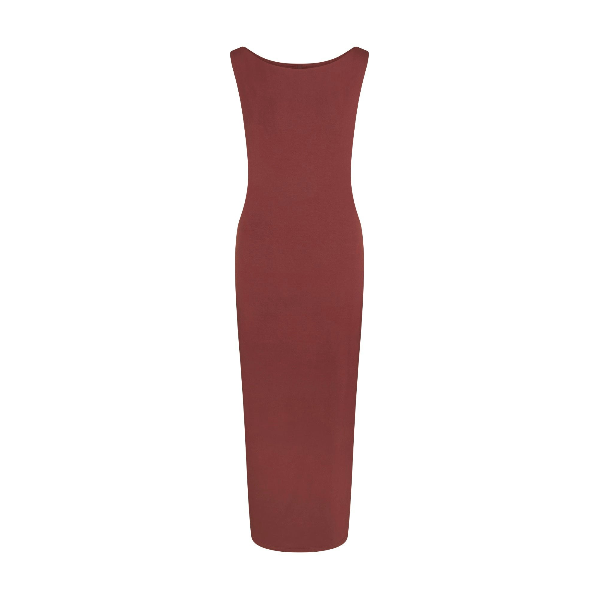 SMOOTH LAYERS CUT OUT LONG DRESS - HENNA - image 6