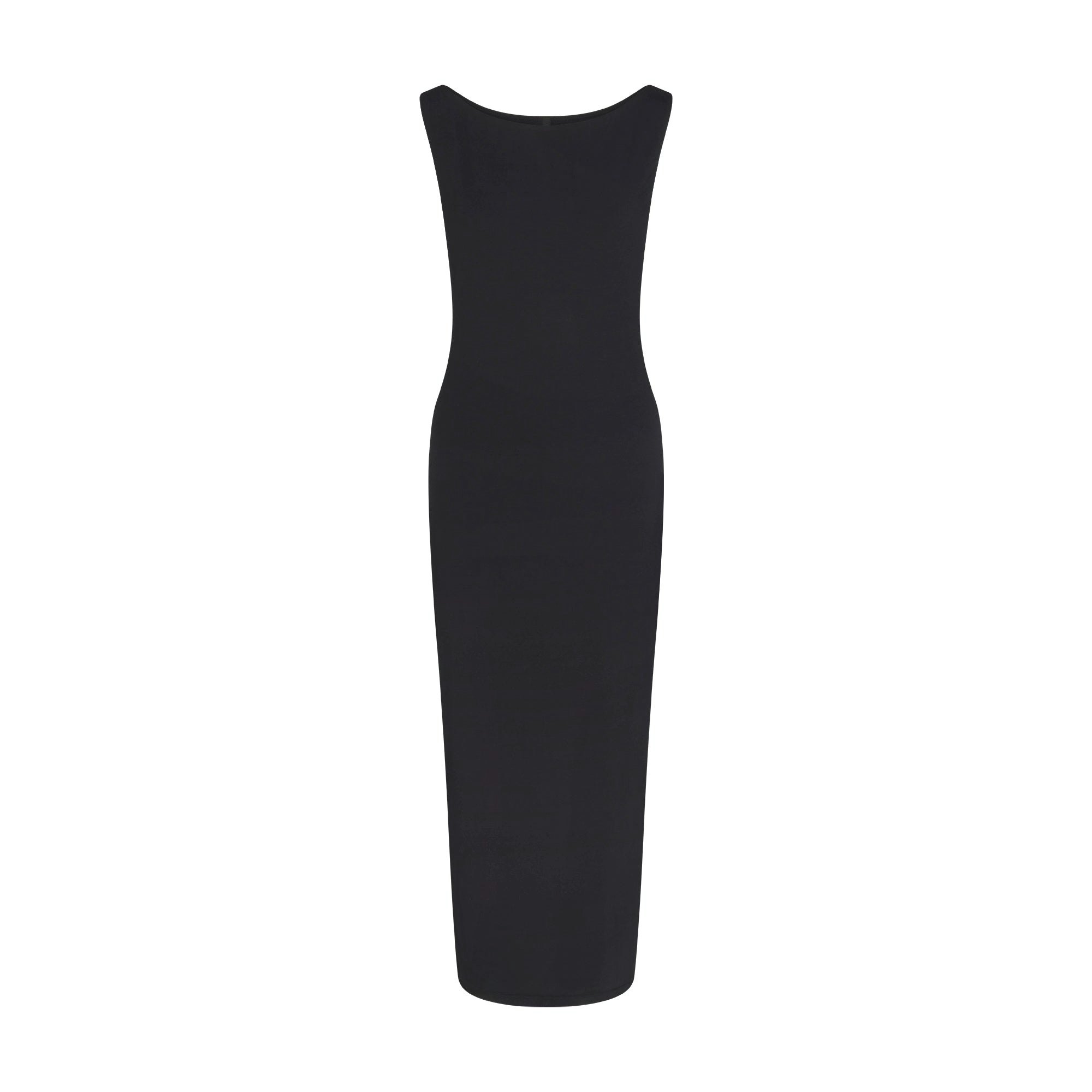 SMOOTH LAYERS CUT OUT LONG DRESS - OBSIDIAN - image 11