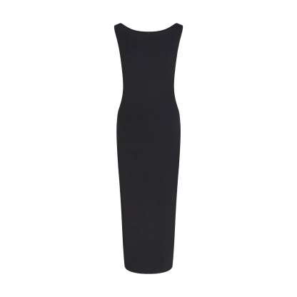 SMOOTH LAYERS CUT OUT LONG DRESS - OBSIDIAN - image 11