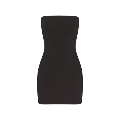 COTTON JERSEY MINI TUBE DRESS - SOOT - image 33