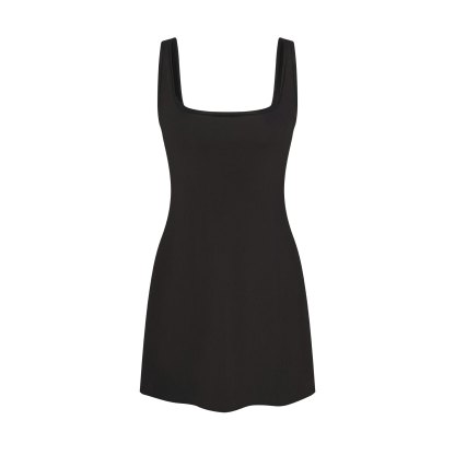 COTTON JERSEY MINI DRESS - SOOT - image 17