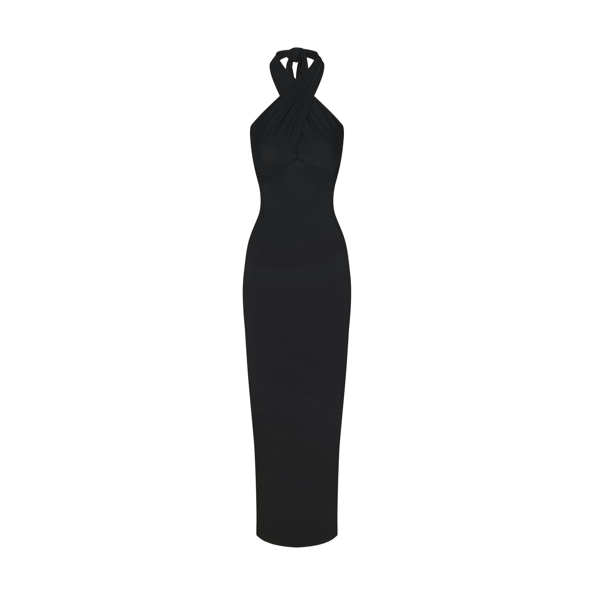 SMOOTH LAYERS CONVERTIBLE LONG DRESS - OBSIDIAN - image 7