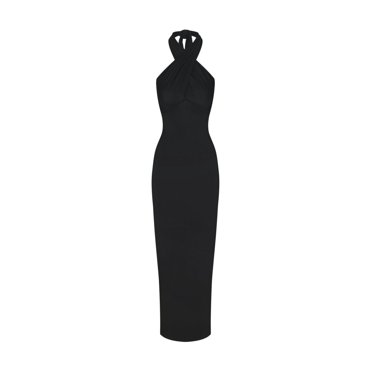 SMOOTH LAYERS CONVERTIBLE LONG DRESS - OBSIDIAN - image 7