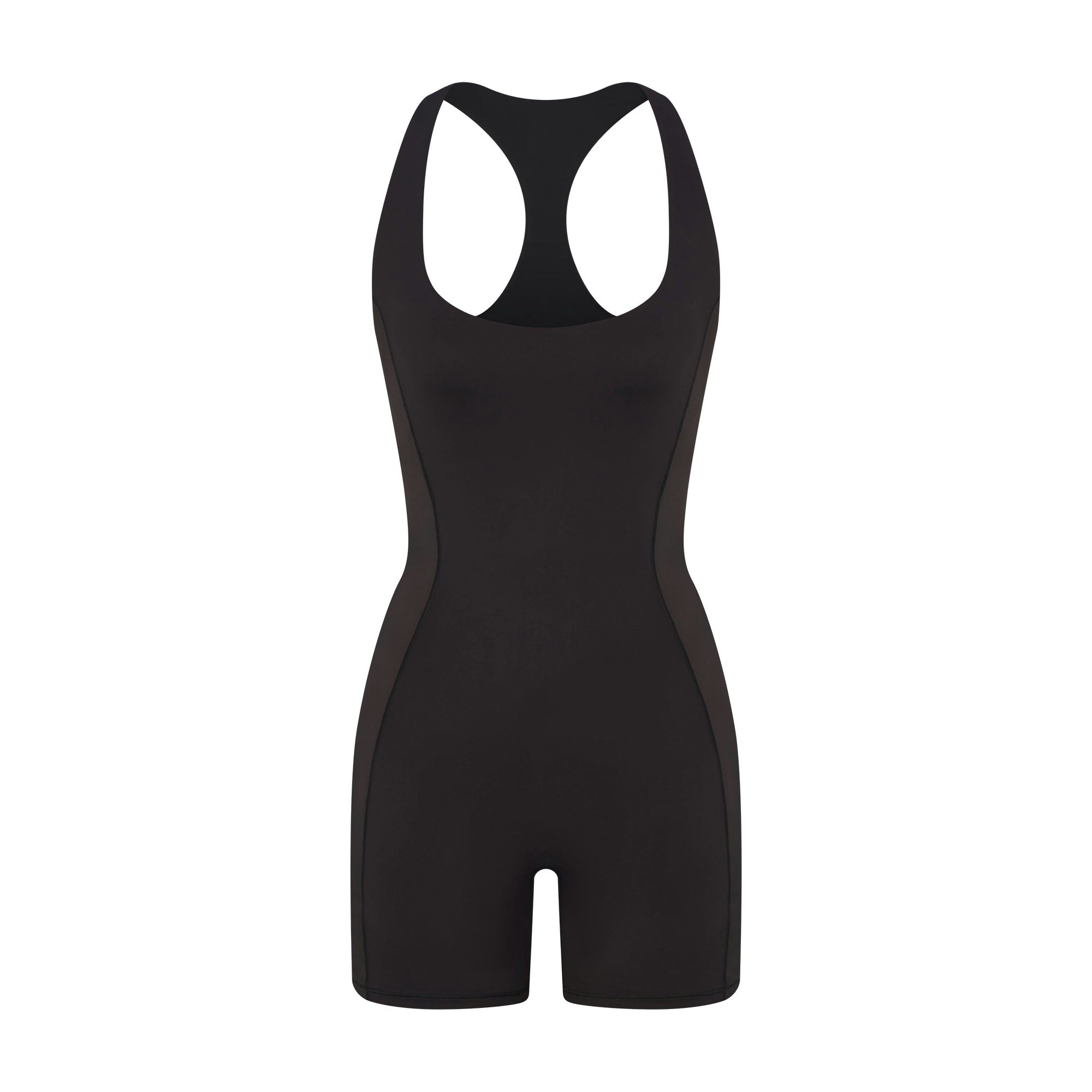 NikeSKIMS MATTE SHINE MIX RACERBACK 5" ONE PIECE - OBSIDIAN AND IGNEOUS - image 13