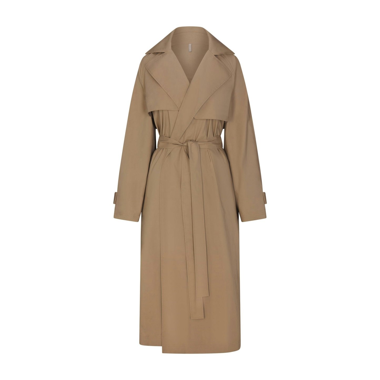 WOVEN COTTON OVERSIZED TRENCH COAT - DESERT - image 6