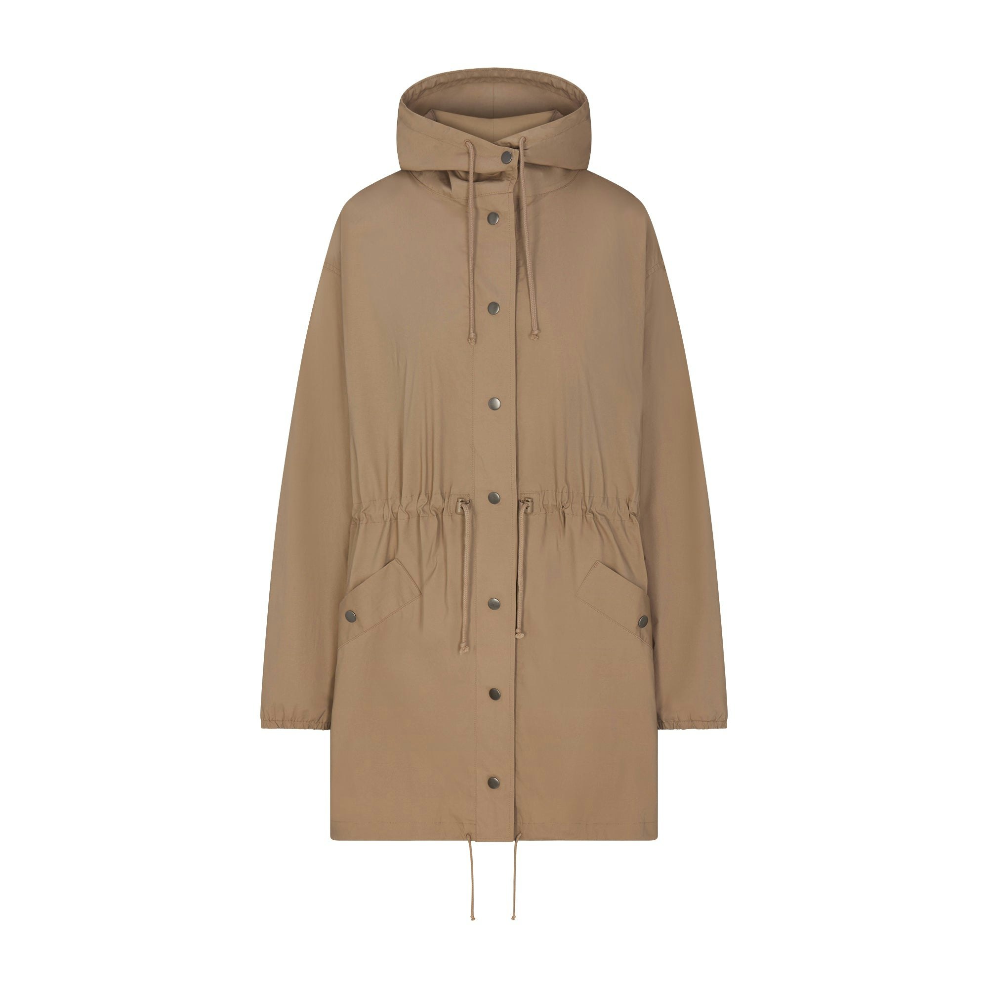 WOVEN COTTON OVERSIZED ANORAK - DESERT - image 12