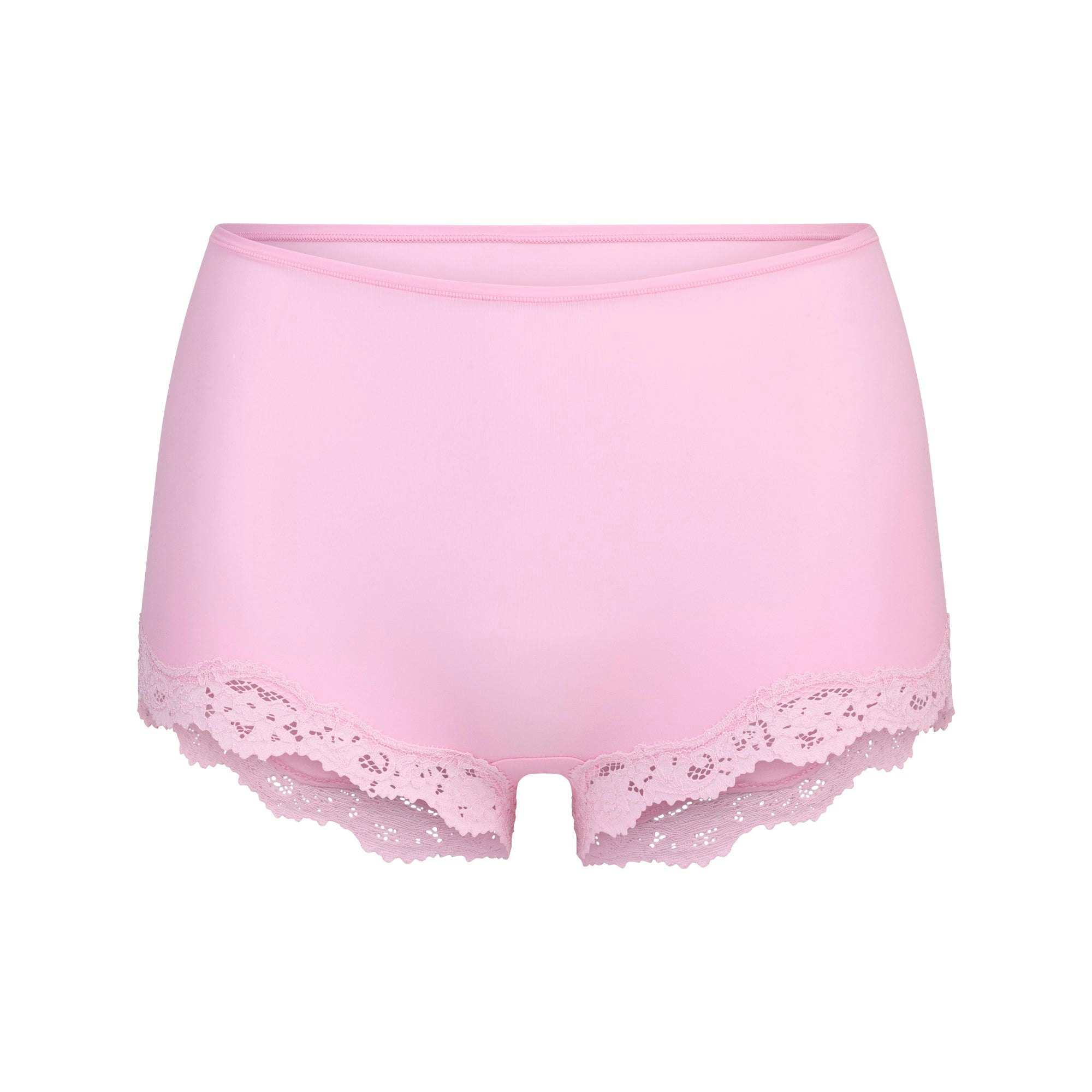 FITS EVERYBODY LACE BOY SHORT - BUBBLE GUM TONAL